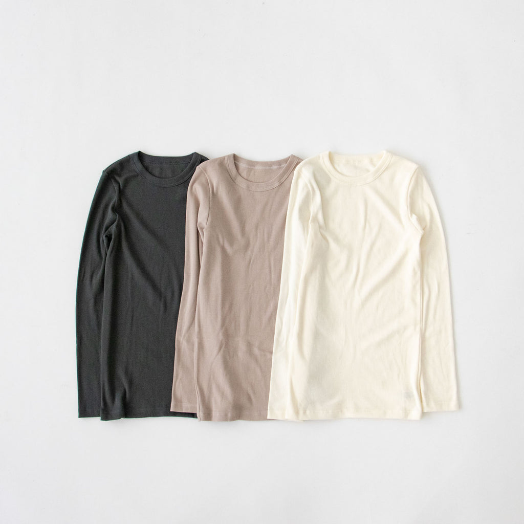 「くらすことの日常生活着」コットンクルーネックカットソー