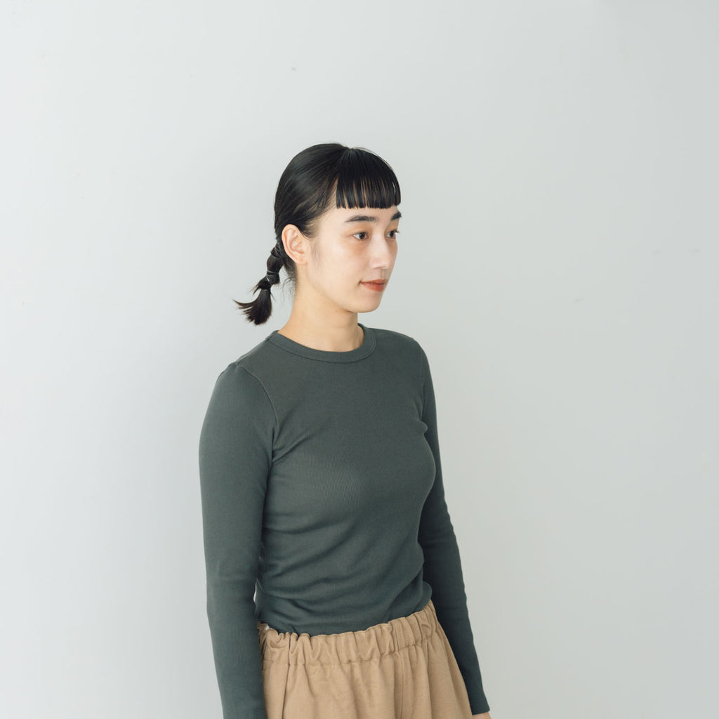 「くらすことの日常生活着」コットンクルーネックカットソー