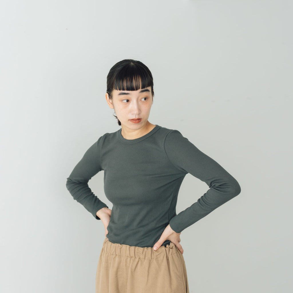 「くらすことの日常生活着」コットンクルーネックカットソー