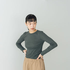 「くらすことの日常生活着」コットンクルーネックカットソー