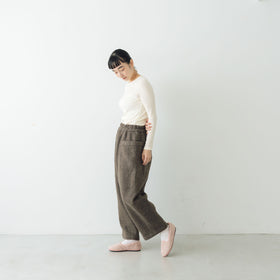 「くらすことの日常生活着」コットンクルーネックカットソー