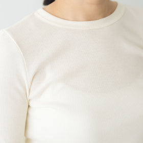 「くらすことの日常生活着」コットンクルーネックカットソー