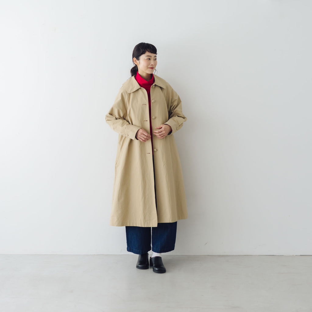 ꕤ新品ꕤくらすこと ＋to　コットンナイロンコート　スプリングコート　BLACK くらすこと ＋to クラシカルなコットンナイロンコート ｜くらすこと