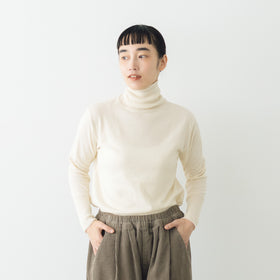 comm. arch. カシミヤシルク ハイネック プルオーバー