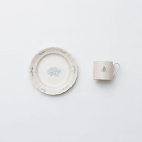 くらすことの生活道具 古い器の形シリーズ 花リムプレート ［20cm・食洗機対応・電子レンジ可］