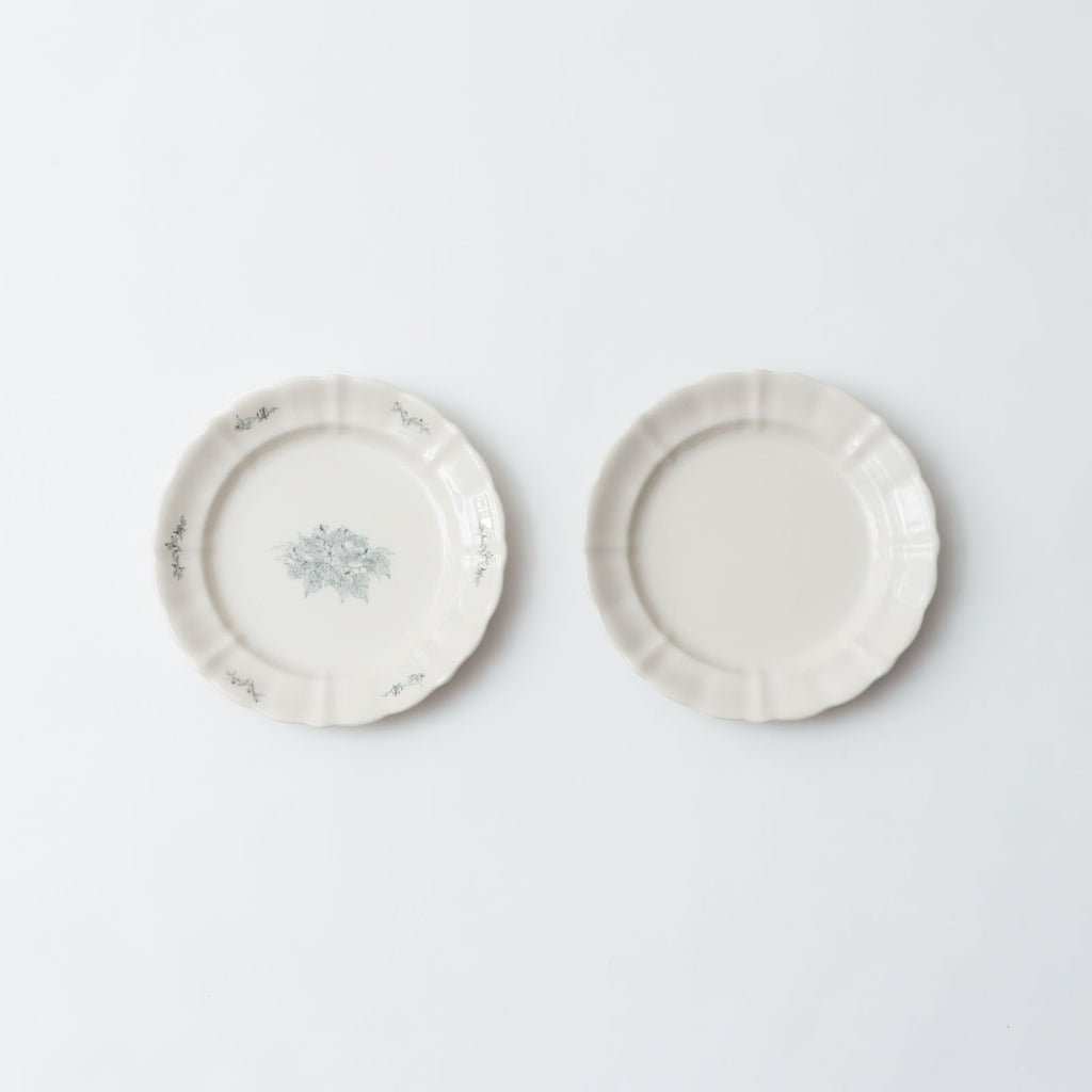 くらすことの生活道具 古い器の形シリーズ 花リムプレート ［20cm・食洗機対応・電子レンジ可］