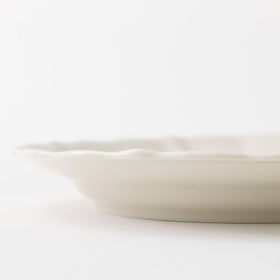 くらすことの生活道具 古い器の形シリーズ 花リムプレート ［20cm・食洗機対応・電子レンジ可］