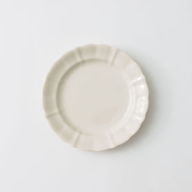 くらすことの生活道具 古い器の形シリーズ 花リムプレート ［20cm・食洗機対応・電子レンジ可］