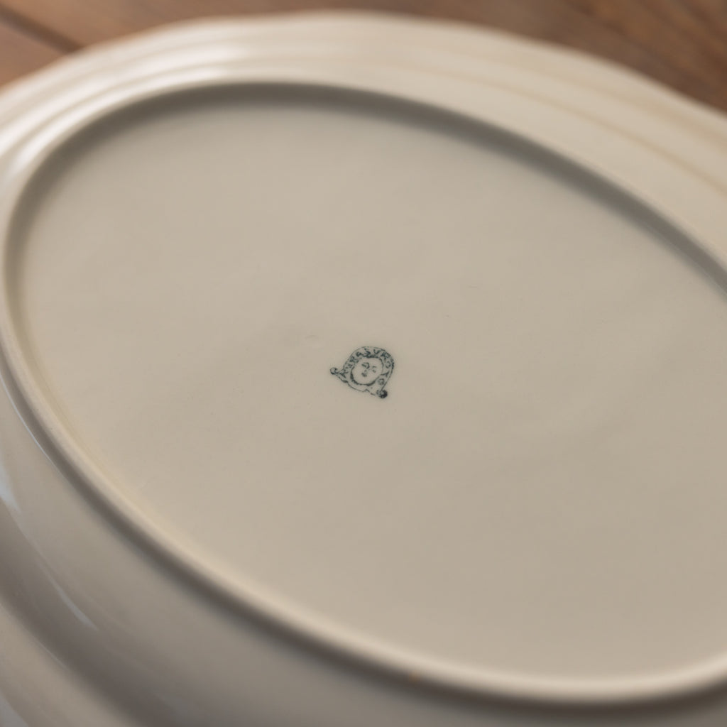 くらすことの生活道具 古い器の形シリーズ 花リムオーバルプレート ［食洗機対応・電子レンジ可］