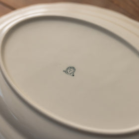 くらすことの生活道具 古い器の形シリーズ 花リムオーバルプレート ［食洗機対応・電子レンジ可］