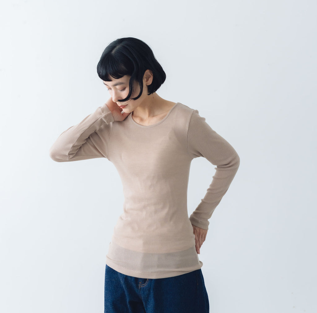 くらすこと しっとりなめらか、メリノウール100％長袖インナー