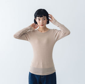 くらすこと しっとりなめらか、メリノウール100％長袖インナー