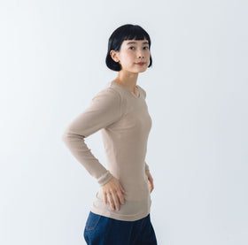 くらすこと しっとりなめらか、メリノウール100％長袖インナー