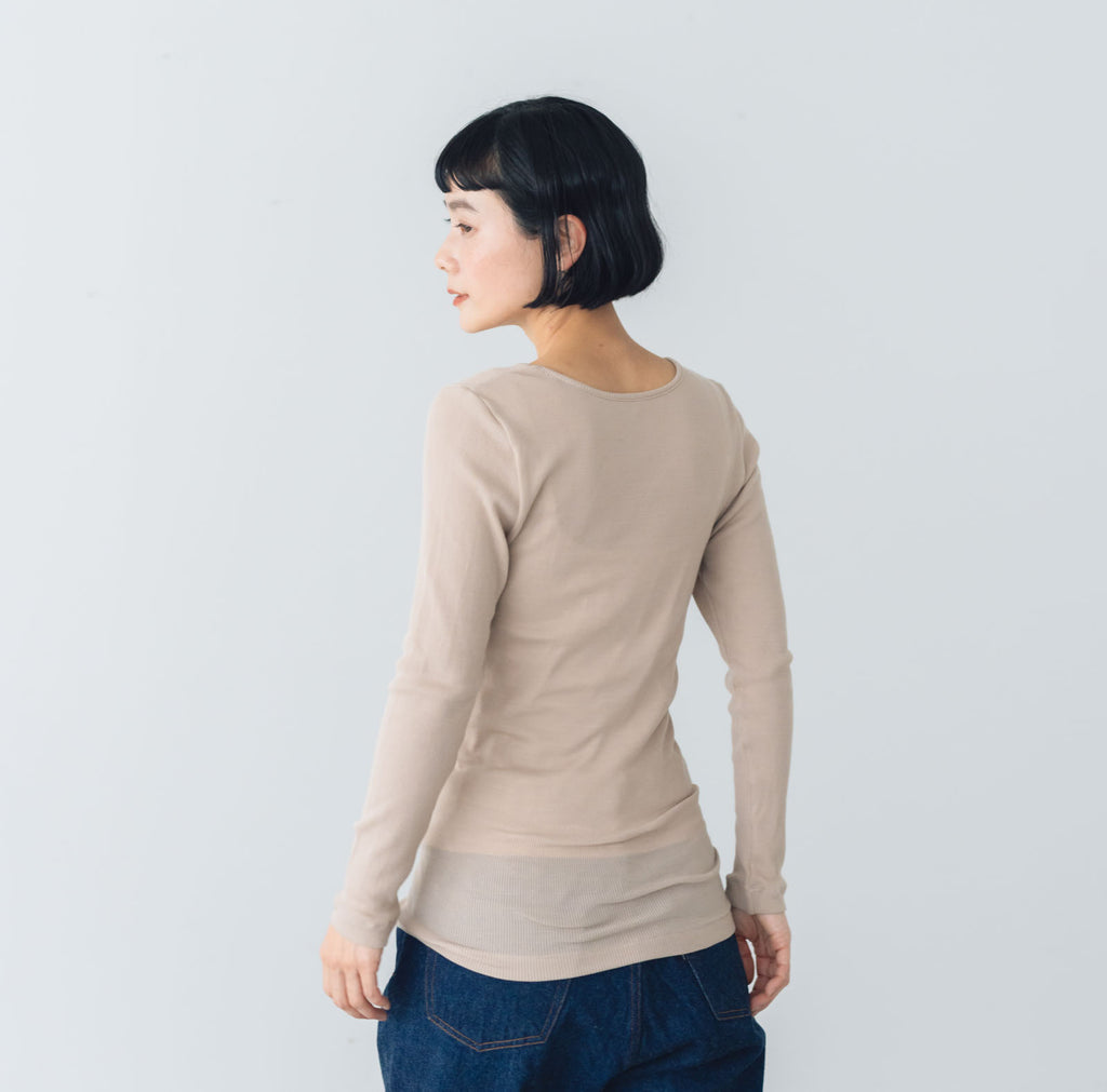 くらすこと しっとりなめらか、メリノウール100％長袖インナー