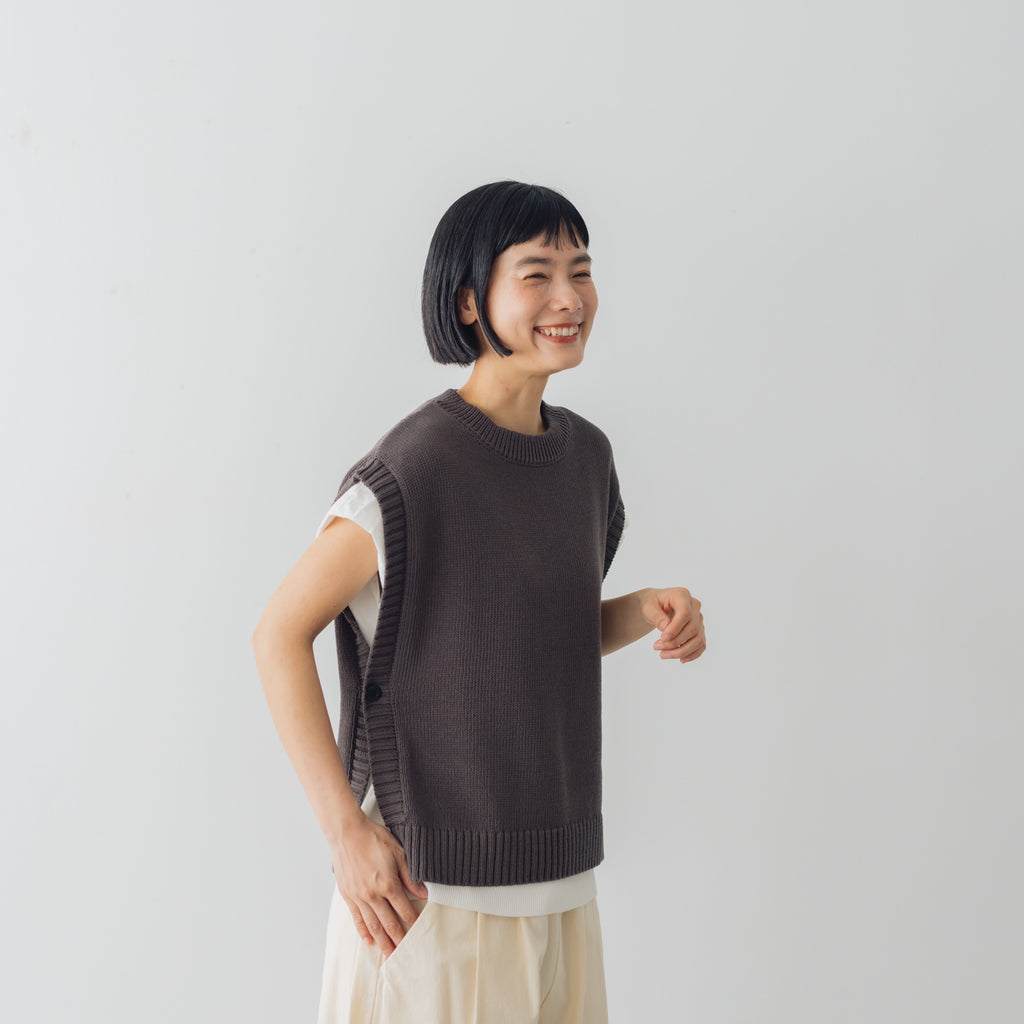 くらすこと コットンニットベスト