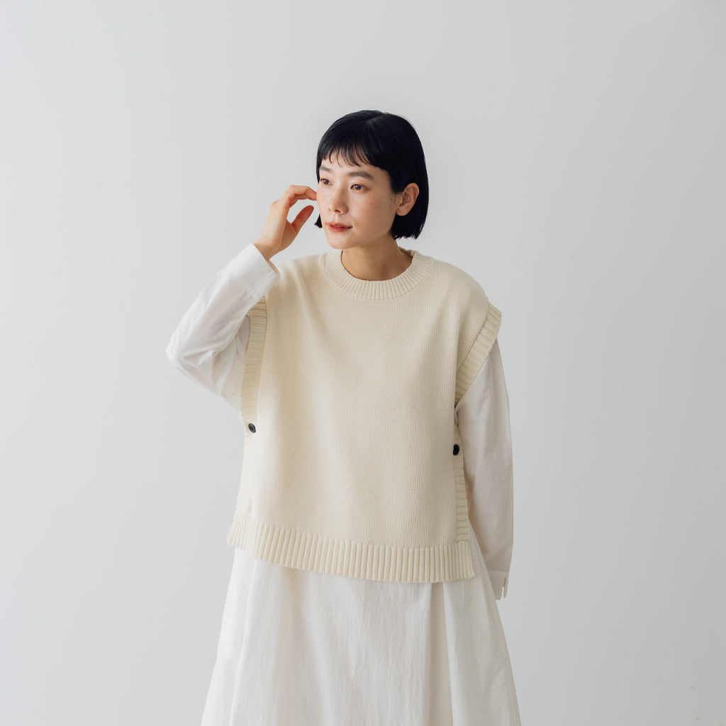 くらすこと コットンニットベスト