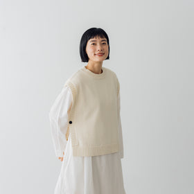 くらすこと コットンニットベスト