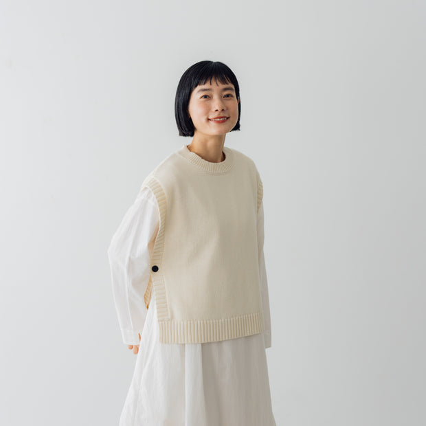 くらすこと コットンニットベスト