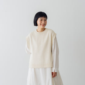 くらすこと コットンニットベスト