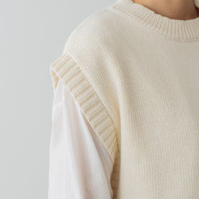 くらすこと コットンニットベスト