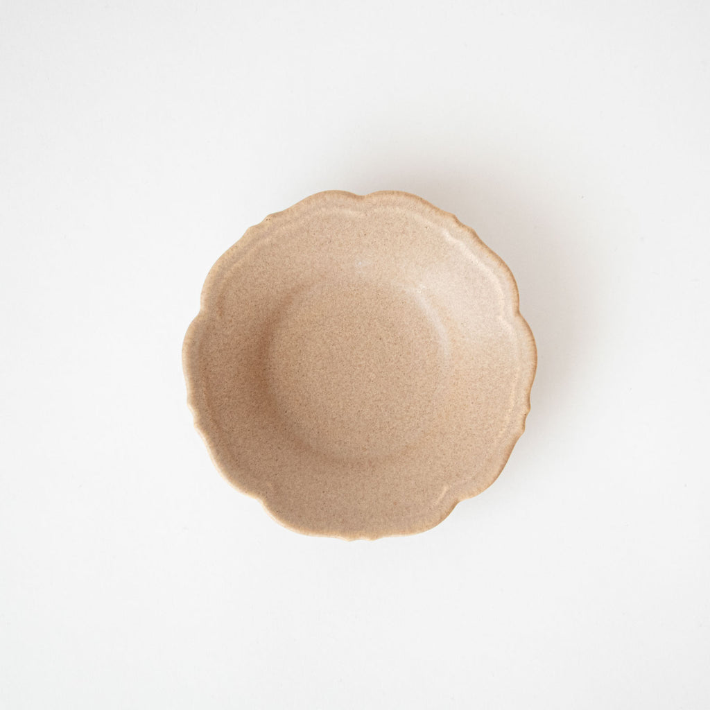 Awabi ware 輪花皿 S