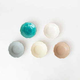 Awabi ware 輪花皿 S