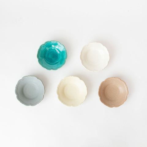 Awabi ware 輪花皿 S