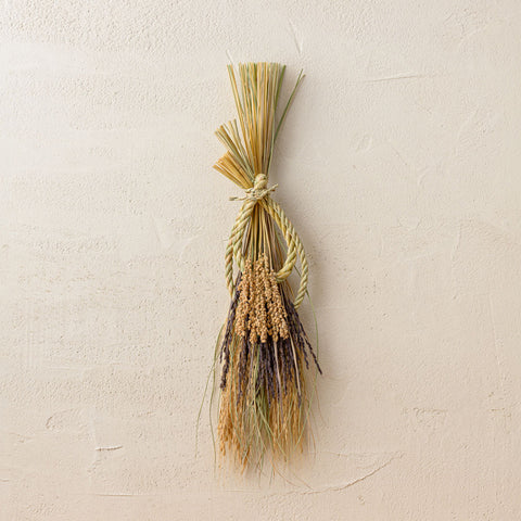 しめ飾り 宝珠稲穂三段［予約／12月中旬お届け予定］