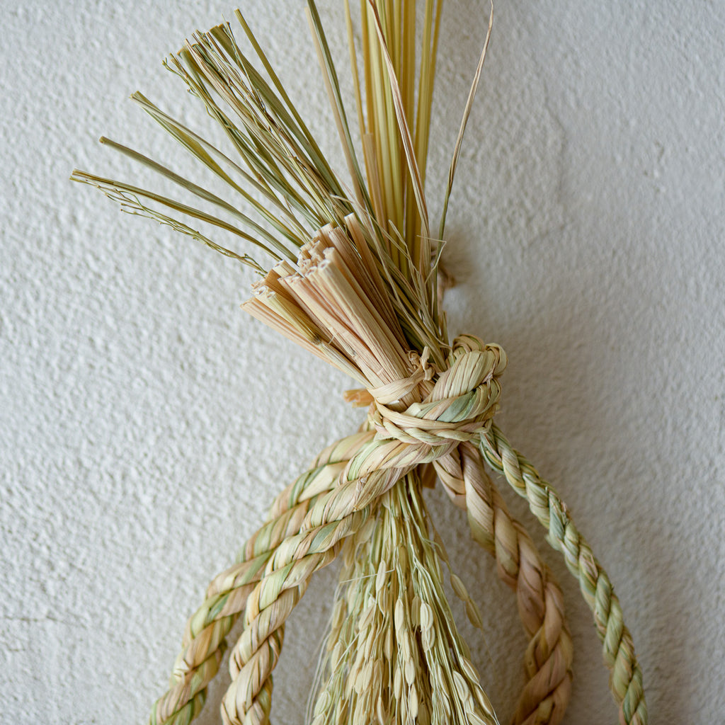 しめ飾り 宝珠赤米白穂