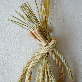 しめ飾り 宝珠赤米白穂