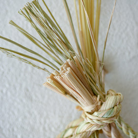 しめ飾り 宝珠赤米白穂