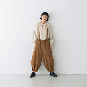 MAGALI ストライプリネン アンティークカラー ブラウス