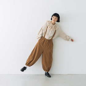 MAGALI ストライプリネン アンティークカラー ブラウス