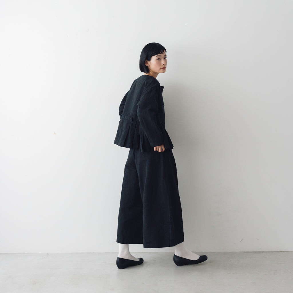 MAGALI ハイカウントコットンリネン コクーンパンツ