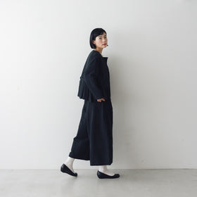 MAGALI ハイカウントコットンリネン コクーンパンツ