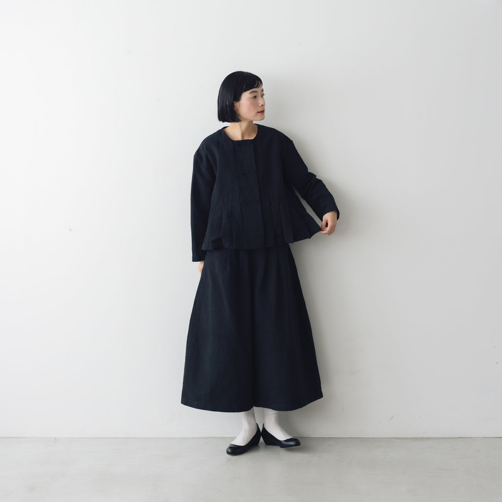 MAGALI ハイカウントコットンリネン コクーンパンツ