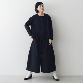 MAGALI ハイカウントコットンリネン コクーンパンツ