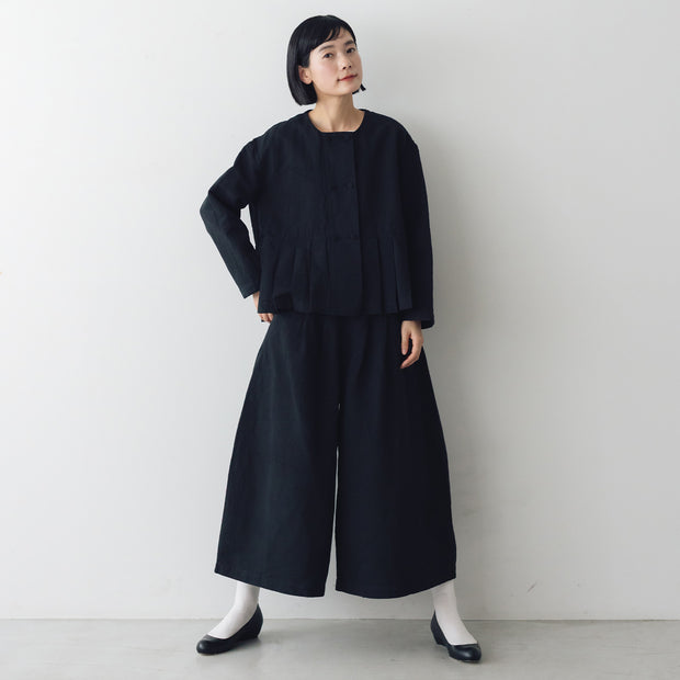 MAGALI ハイカウントコットンリネン コクーンパンツ