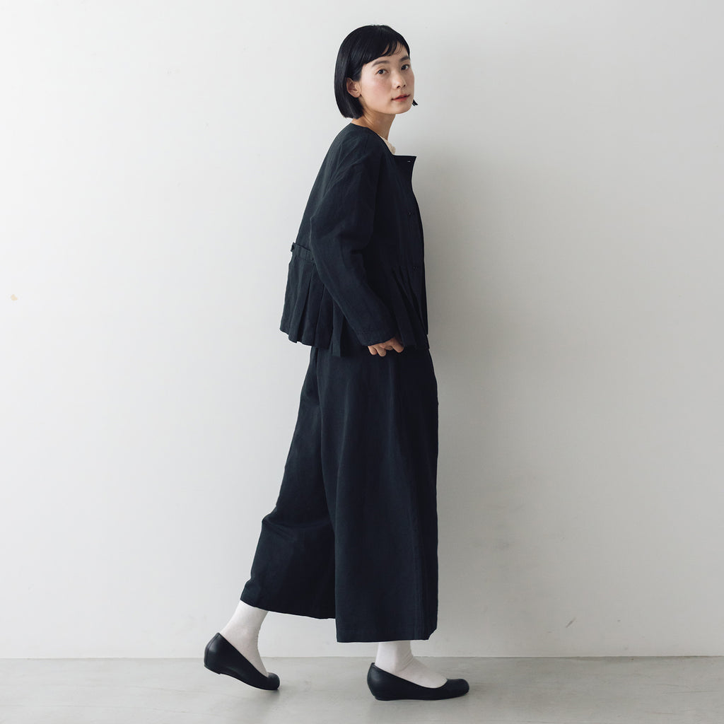 MAGALI ハイカウントコットンリネン コクーンパンツ