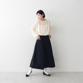 MAGALI ハイカウントコットンリネン コクーンパンツ