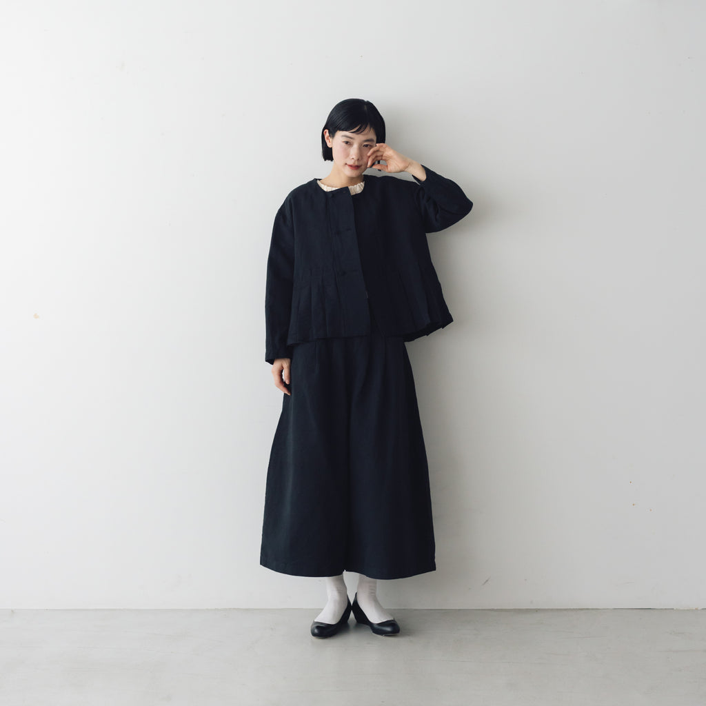 MAGALI ハイカウントコットンリネン コクーンパンツ