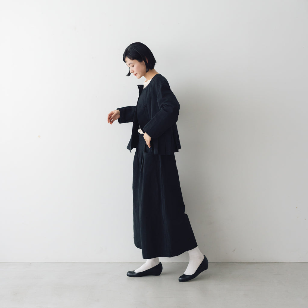 MAGALI ハイカウントコットンリネン コクーンパンツ