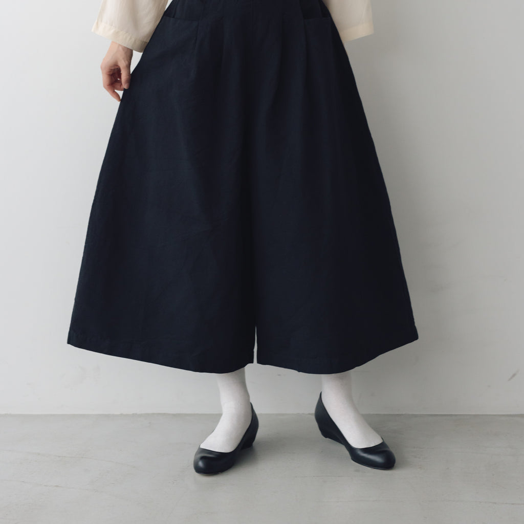 MAGALI ハイカウントコットンリネン コクーンパンツ