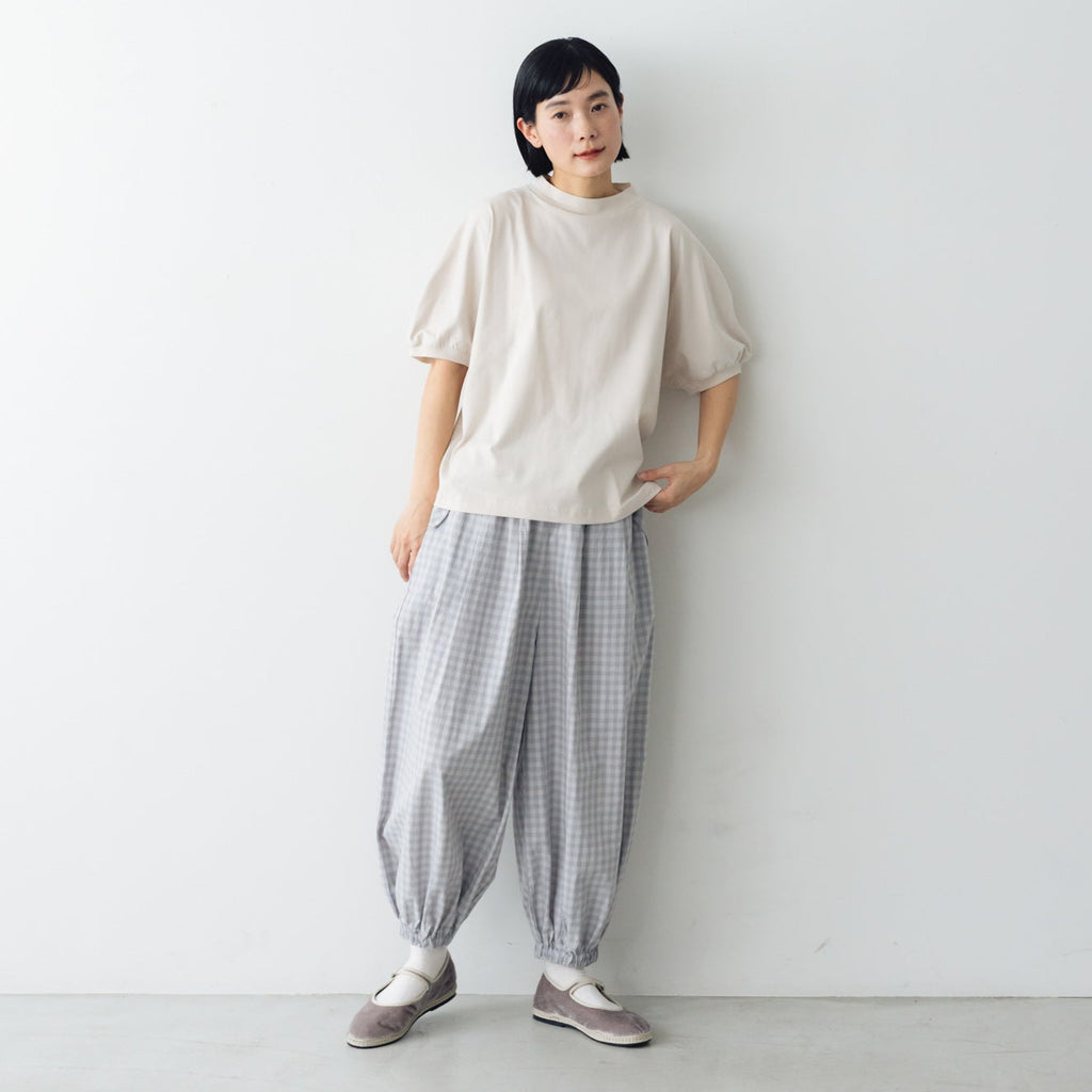 MAGALI ウォッシュドコットン バルーンギャザーパンツ