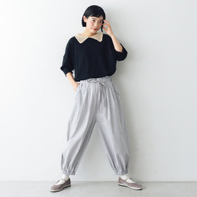 MAGALI ウォッシュドコットン バルーンギャザーパンツ ｜くらすこと