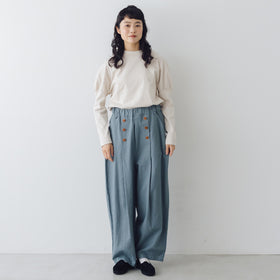 MAGALI コットンリネンオーバーダイ マリンパンツ