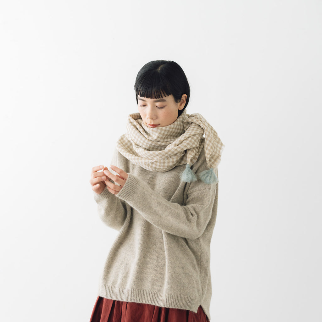 ROBE de PEAU ウールガーゼタッセルストール ｜くらすこと公式