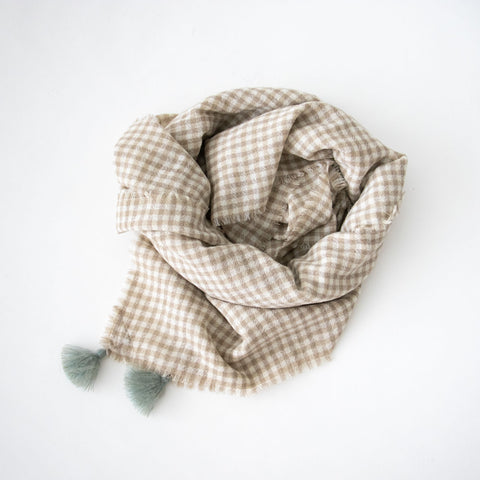 ROBE de PEAU ウールガーゼタッセルストール