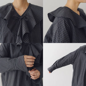 ROBE de PEAU 2wayフリルカラーブラウス