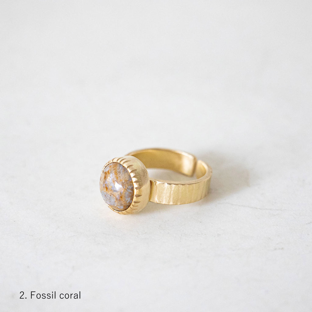 SURUME. Cutting Stone Ring